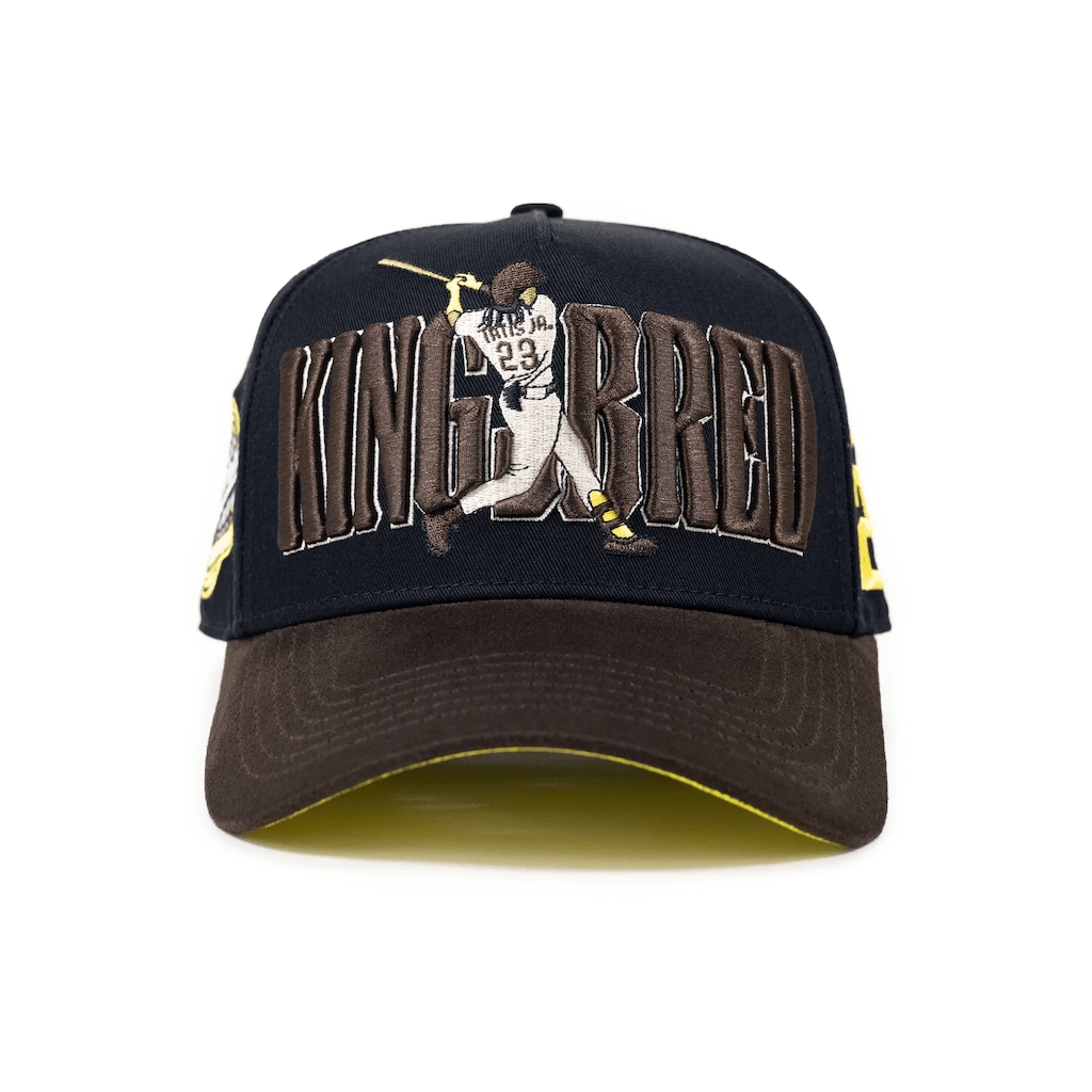 KINGS BRED X RIMAS SPORTS TATIS JR 23 GORRA AJUSTABLE NEGRA / CAFE