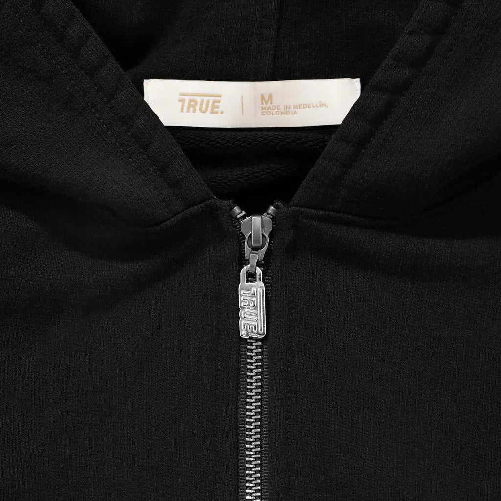 TRUE CLASSIC ZIPPER BUZO DE CIERRE NEGRO