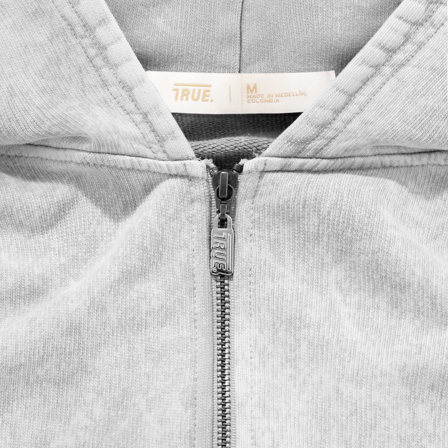 TRUE SIGNATURE ZIPPER HOODIE BUZOS GRIS