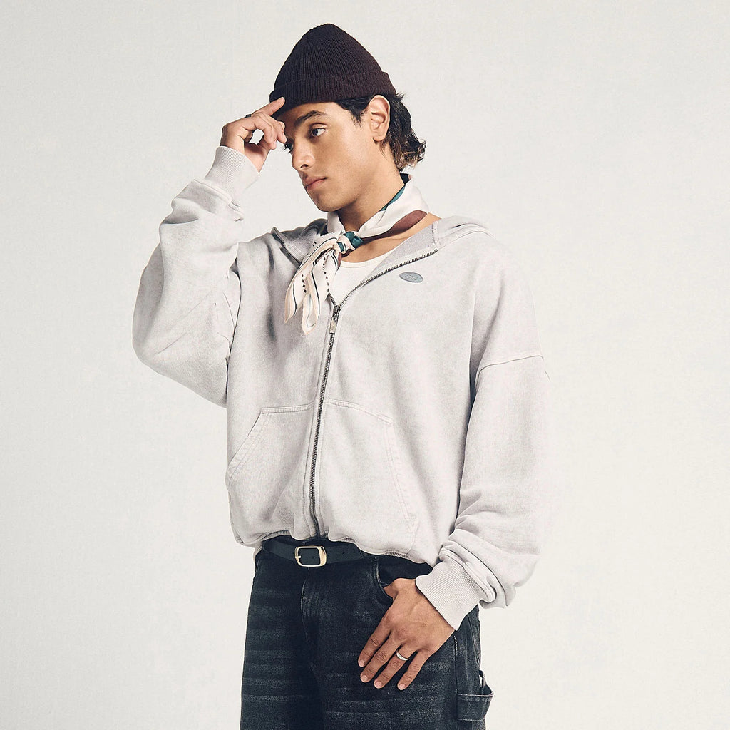 TRUE SIGNATURE ZIPPER HOODIE BUZOS GRIS