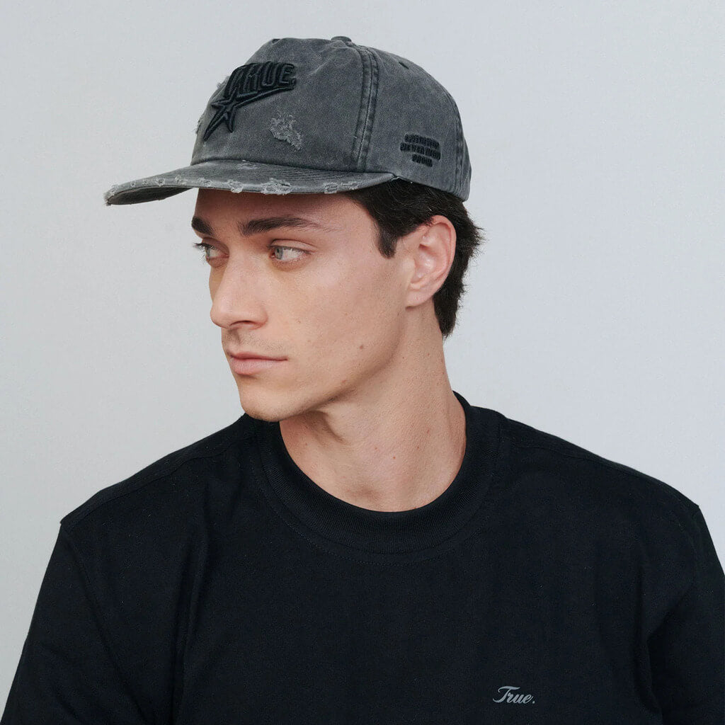 TRUE TOO BRIGHT TO MISS STAR WASHED GORRA GOLFER AJUSTABLE NEGRA