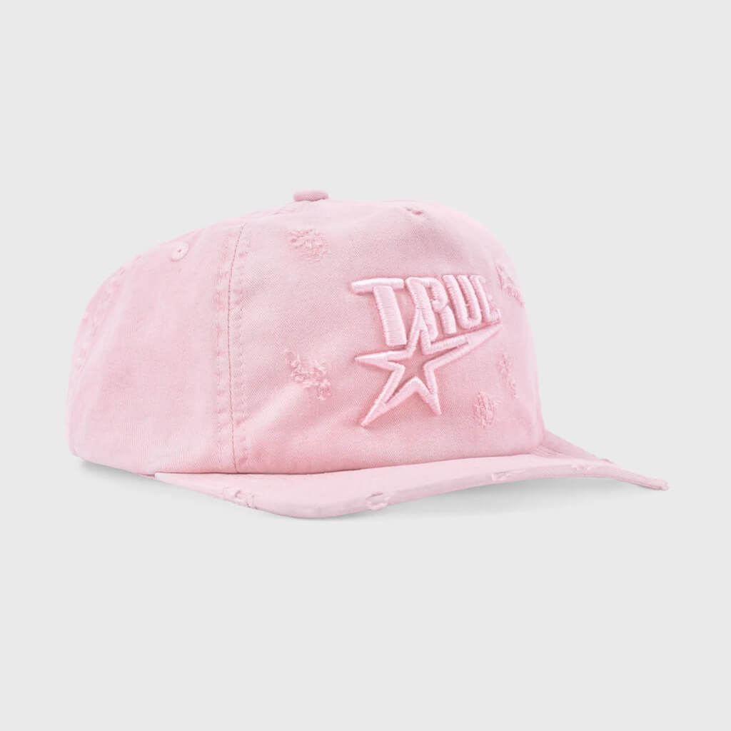 TRUE TOO BRIGHT TO MISS STAR WASHED GORRA GOLFER AJUSTABLE ROSADA