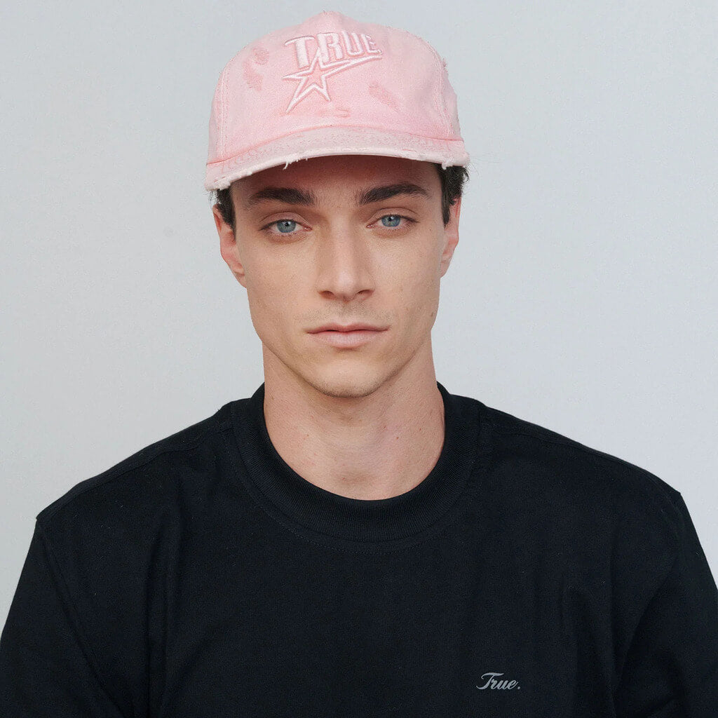 TRUE TOO BRIGHT TO MISS STAR WASHED GORRA GOLFER AJUSTABLE ROSADA