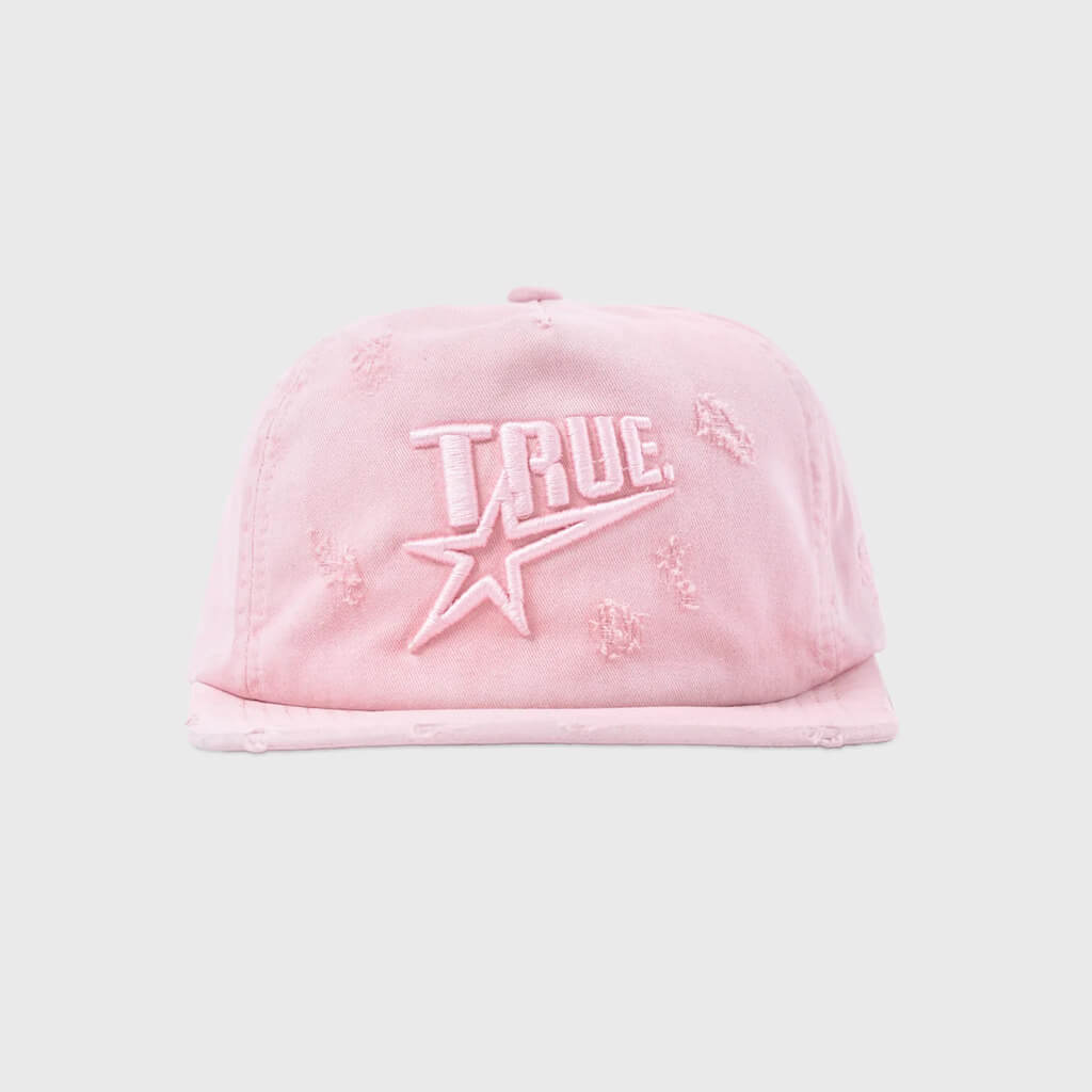 TRUE TOO BRIGHT TO MISS STAR WASHED GORRA GOLFER AJUSTABLE ROSADA