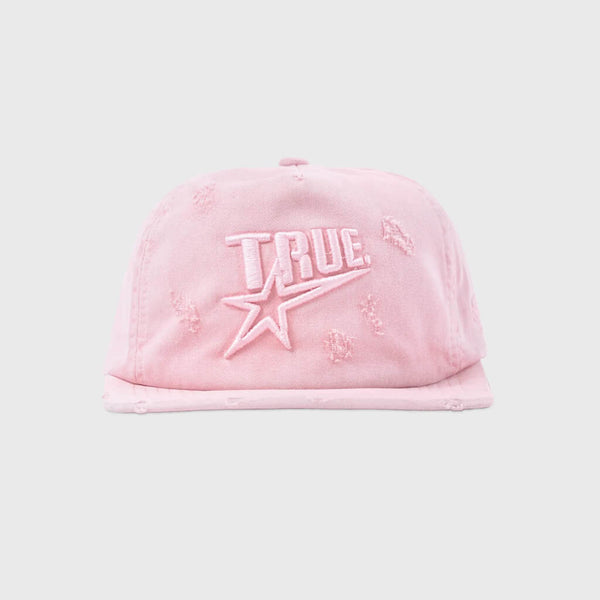 TRUE TOO BRIGHT TO MISS STAR WASHED GORRA GOLFER AJUSTABLE ROSADA