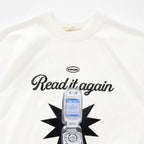 TRUE TOO BRIGHT TO MISS TEXT ME CAMISETA BOXY BEIGE