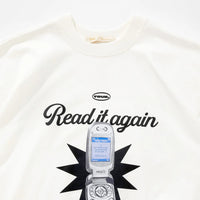 TRUE TOO BRIGHT TO MISS TEXT ME CAMISETA BOXY BEIGE