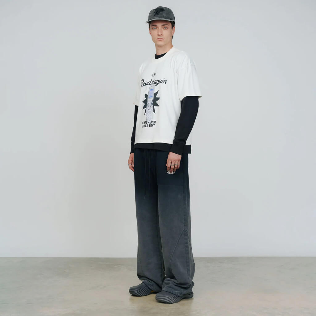 TRUE TOO BRIGHT TO MISS TEXT ME CAMISETA BOXY BEIGE