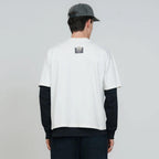 TRUE TOO BRIGHT TO MISS TEXT ME CAMISETA BOXY BEIGE
