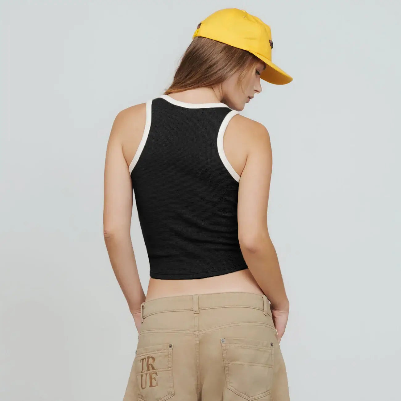 TRUE TEXTURED TANK TOP TANK TOP NEGRO