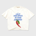 TRUE THE JOURNEY BOXY T-SHIRT CAMISETA BEIGE