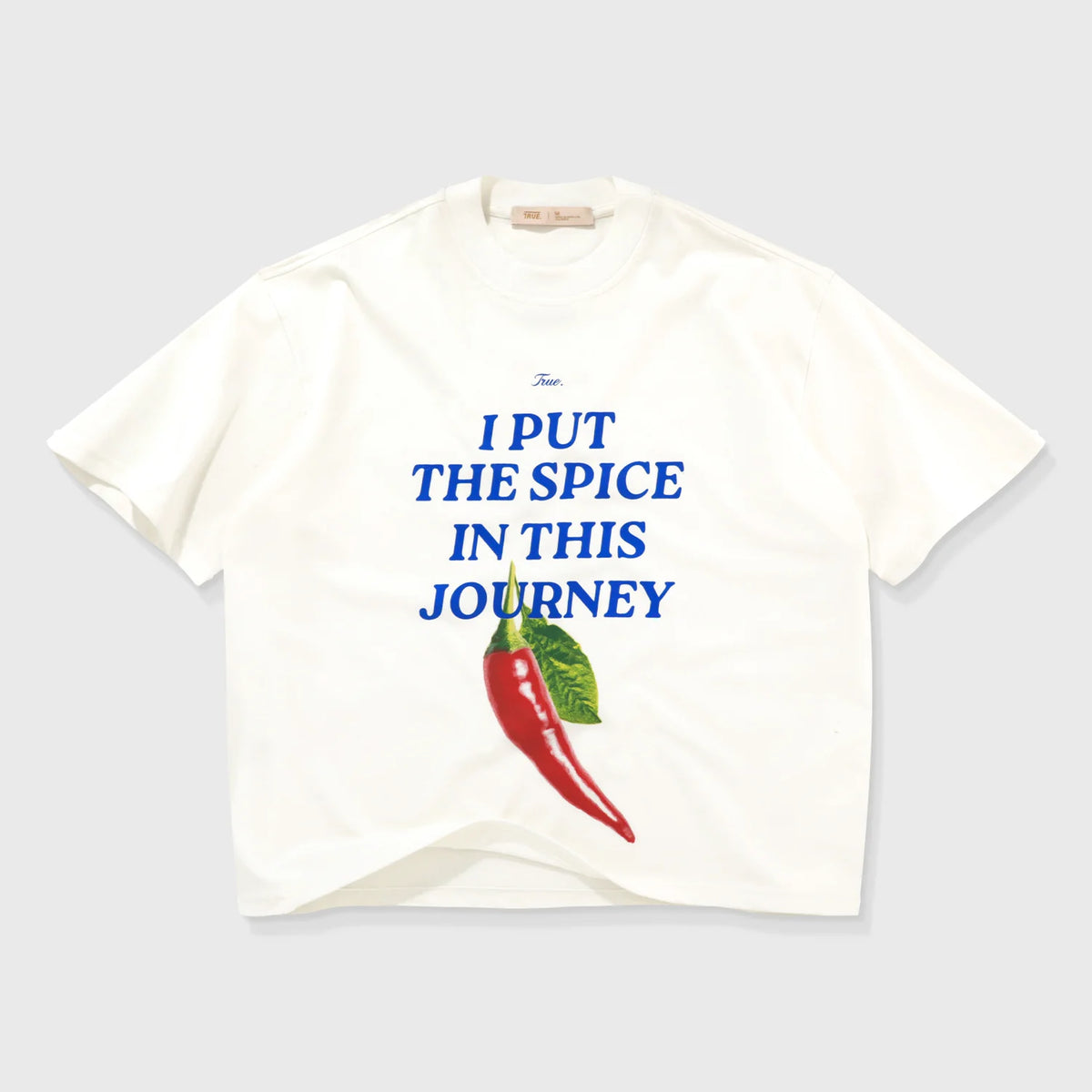 TRUE THE JOURNEY BOXY T-SHIRT CAMISETA BEIGE