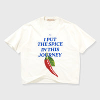 TRUE THE JOURNEY BOXY T-SHIRT CAMISETA BEIGE