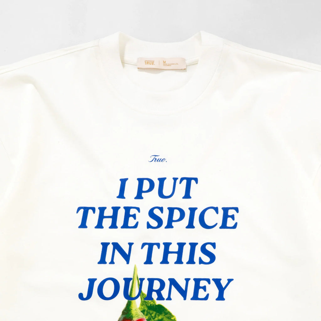 TRUE THE JOURNEY BOXY T-SHIRT CAMISETA BEIGE