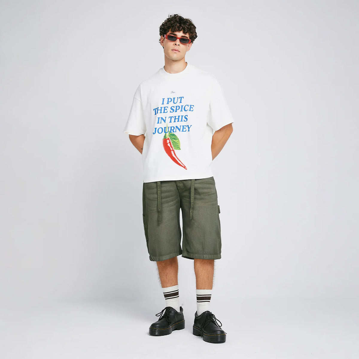 TRUE THE JOURNEY BOXY T-SHIRT CAMISETA BEIGE