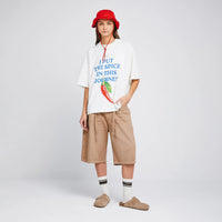 TRUE THE JOURNEY BOXY T-SHIRT CAMISETA BEIGE