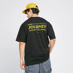 TRUE THE JOURNEY OVERSIZED T-SHIRT CAMISETA NEGRA