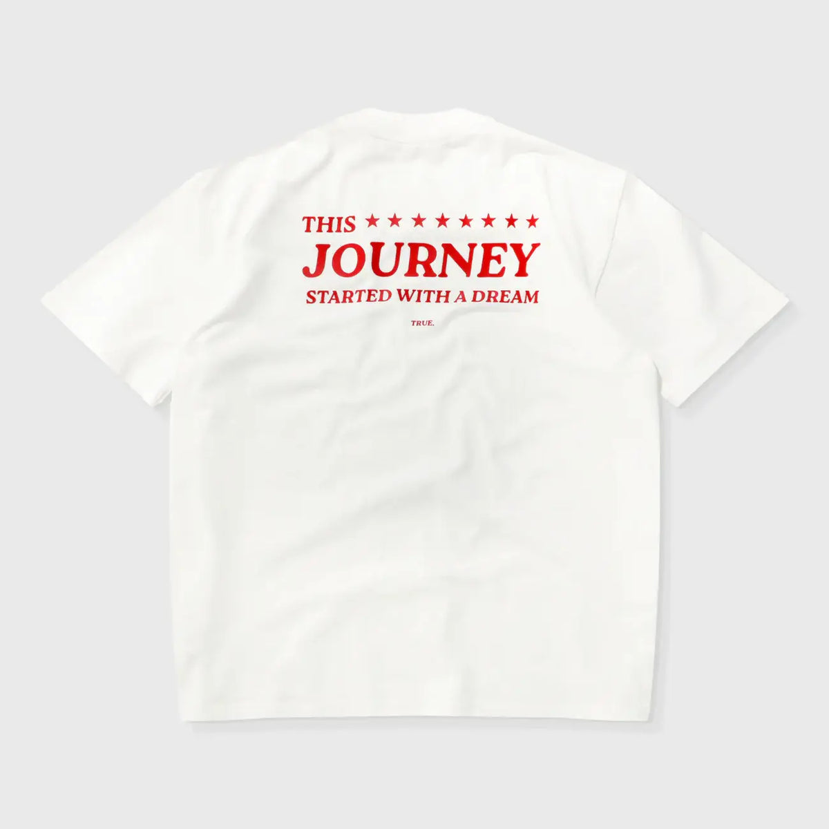 TRUE THE JOURNEY OVERSIZED T-SHIRT CAMISETA BEIGE