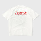 TRUE THE JOURNEY OVERSIZED T-SHIRT CAMISETA BEIGE