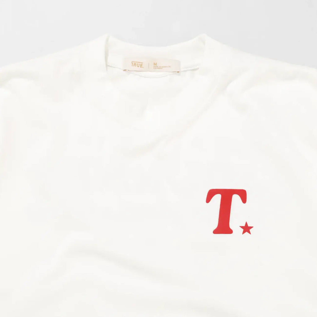 TRUE THE JOURNEY OVERSIZED T-SHIRT CAMISETA BEIGE