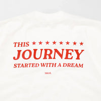 TRUE THE JOURNEY OVERSIZED T-SHIRT CAMISETA BEIGE