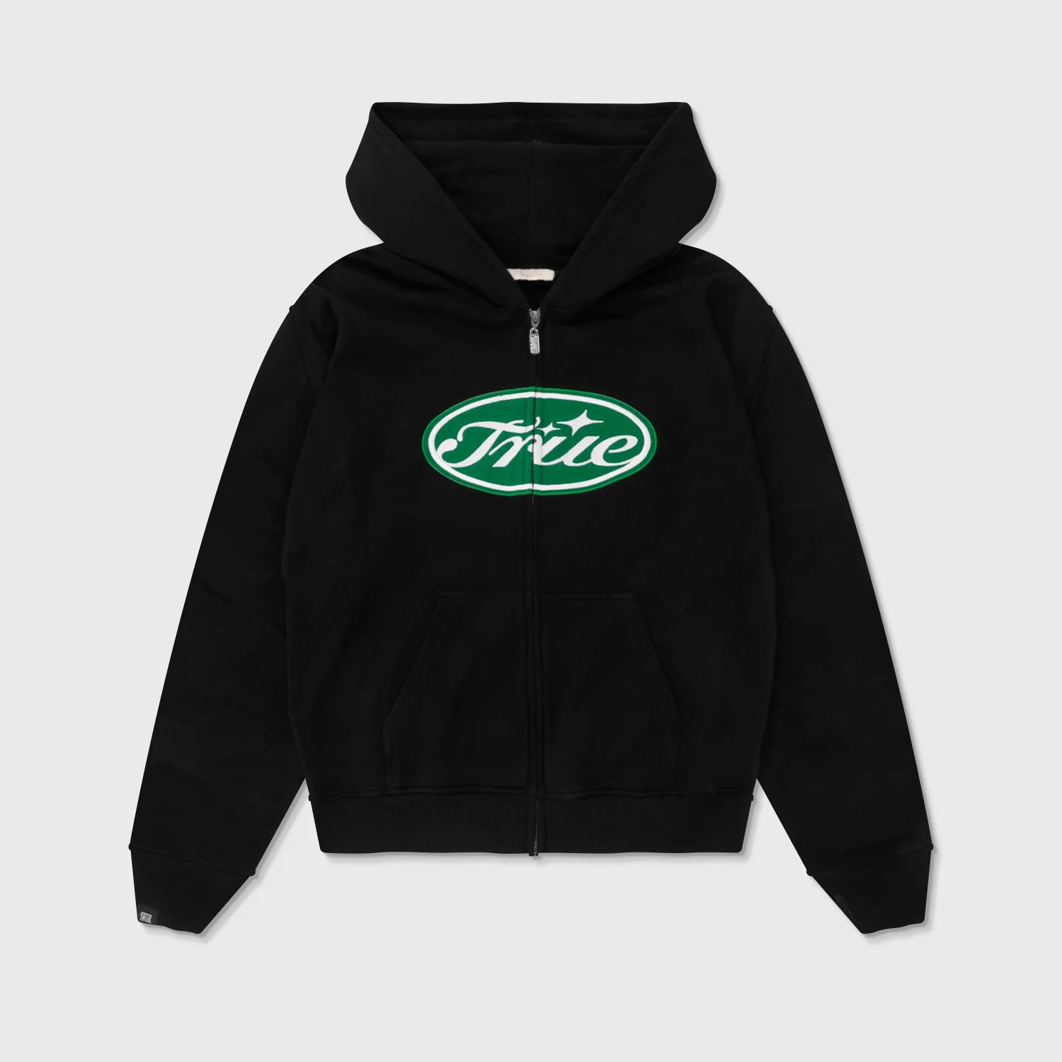 TRUE TRUE STAMP ZIPPER HOODIE BUZOS NEGRO