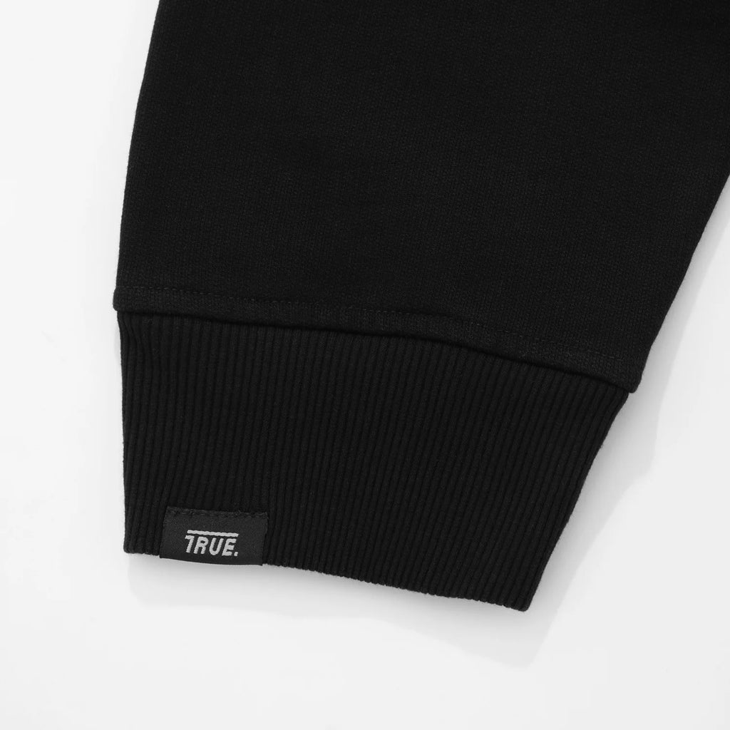 TRUE TRUE STAMP ZIPPER HOODIE BUZOS NEGRO