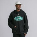 TRUE TRUE STAMP ZIPPER HOODIE BUZOS NEGRO