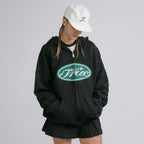 TRUE TRUE STAMP ZIPPER HOODIE BUZOS NEGRO