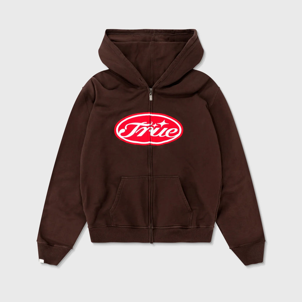 TRUE TRUE STAMP ZIPPER HOODIE BUZOS CAFE