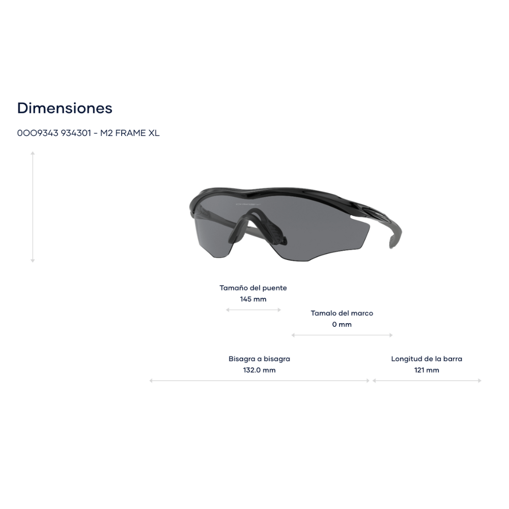 GAFAS OAKLEY M2 FRAME XL NEGRO BRILLANTE