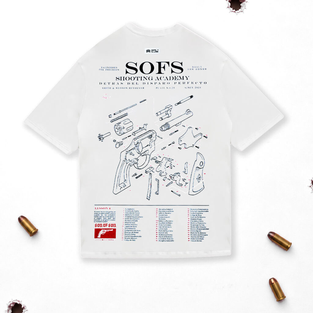 SON OF SON NEGOCIOS DE FAMILIA FIELD NOTES CAMISETA OVERSIZED BLANCA