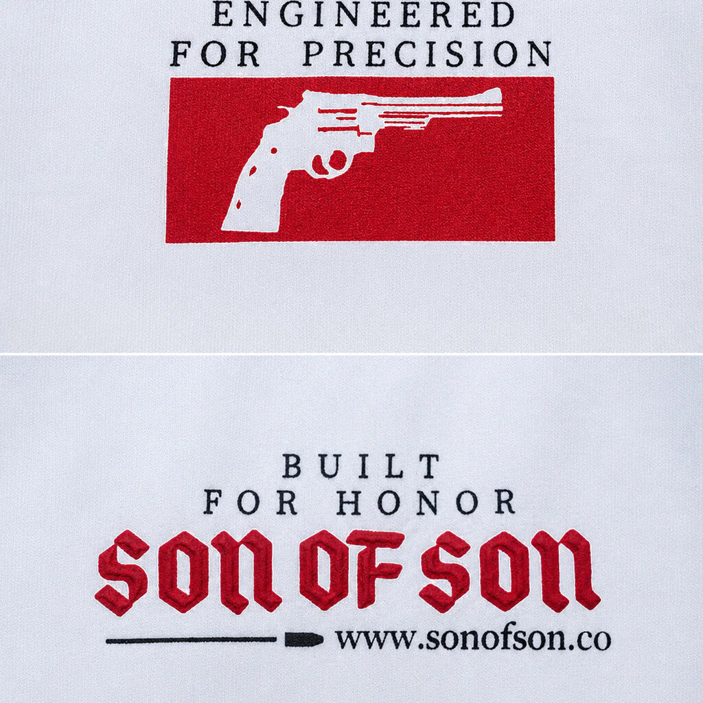 SON OF SON NEGOCIOS DE FAMILIA FIELD NOTES CAMISETA OVERSIZED BLANCA