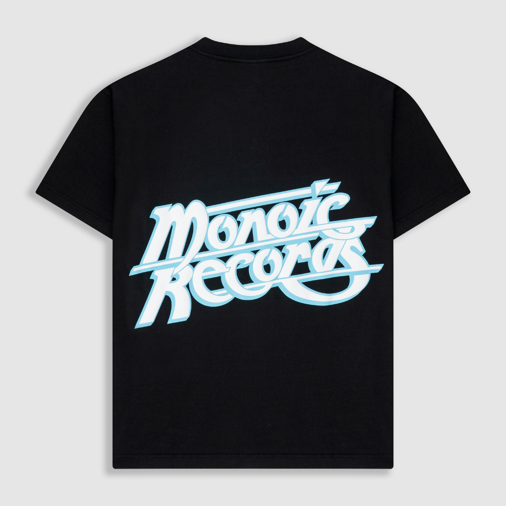 MONOIC RECORDS CAMISETA OVERSIZED RECORDS NEGRA