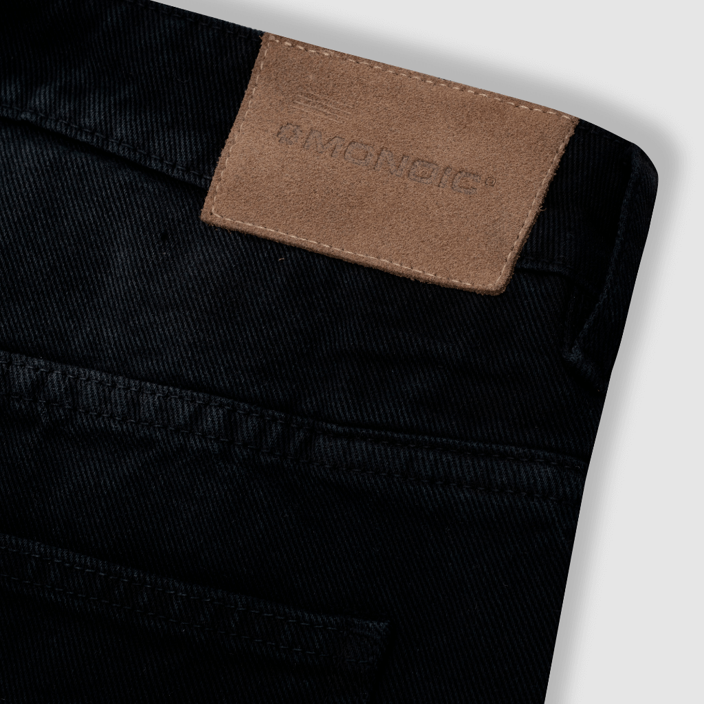 MONOIC RECORDS POCKET STRAIGHT JEANS NEGRO DESGASTADO