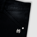 MONOIC RECORDS POCKET STRAIGHT JEANS NEGRO DESGASTADO