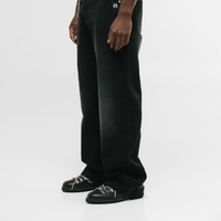 MONOIC RECORDS POCKET STRAIGHT JEANS NEGRO DESGASTADO