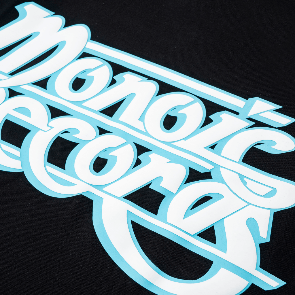 MONOIC RECORDS CAMISETA OVERSIZED RECORDS NEGRA
