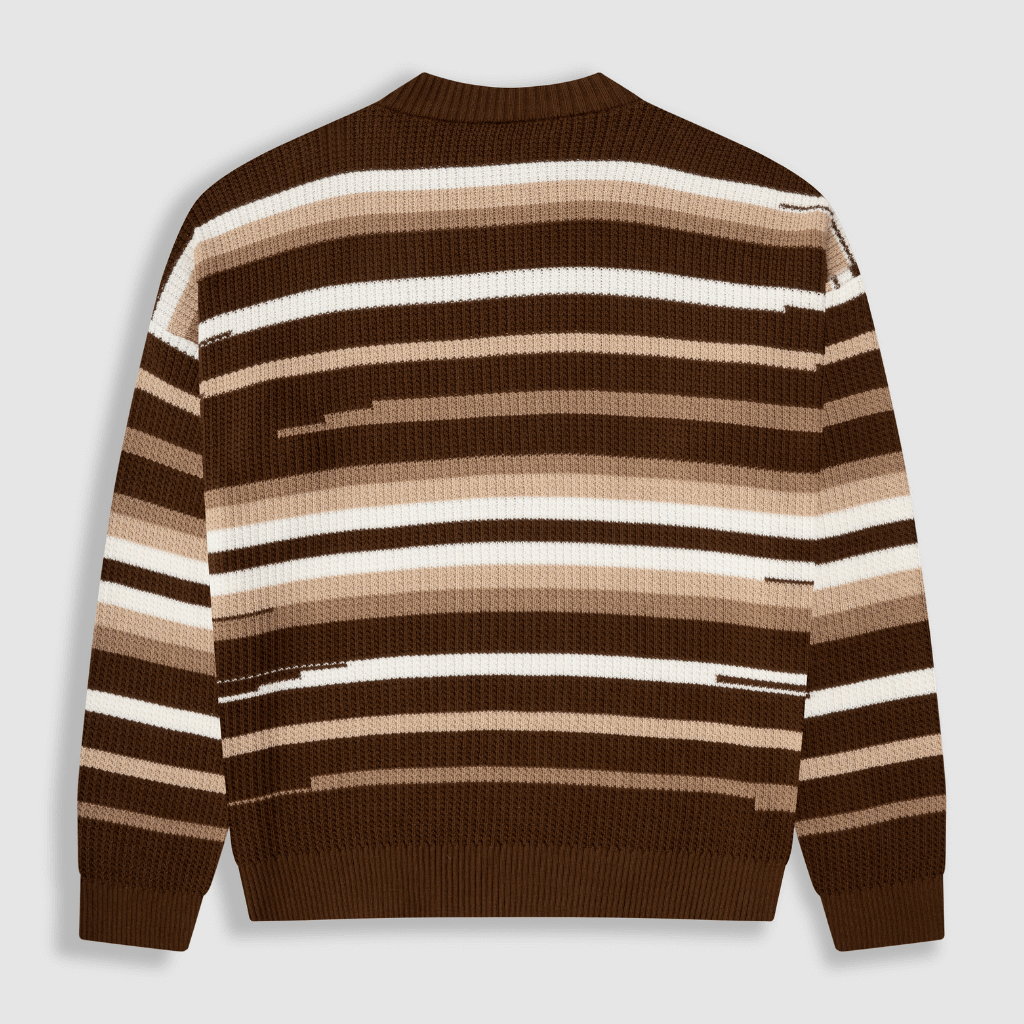 MONOIC RECORDS SACO TEJIDO CAFE / CREMA / BEIGE