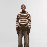 MONOIC RECORDS SACO TEJIDO CAFE / CREMA / BEIGE