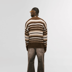 MONOIC RECORDS SACO TEJIDO CAFE / CREMA / BEIGE