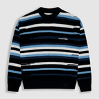 MONOIC RECORDS SACO TEJIDO AZUL / CREMA / NEGRO