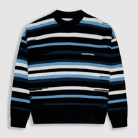 MONOIC RECORDS SACO TEJIDO AZUL / CREMA / NEGRO