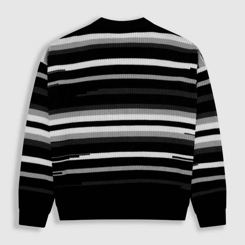 MONOIC RECORDS SACO TEJIDO NEGRO / CREMA / GRIS