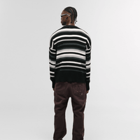 MONOIC RECORDS SACO TEJIDO NEGRO / CREMA / GRIS