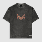 MONOIC RECORDS CAMISETA BOXY FIT WORLD TOUR GRIS DESGASTADO