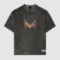 MONOIC RECORDS CAMISETA BOXY FIT WORLD TOUR GRIS DESGASTADO