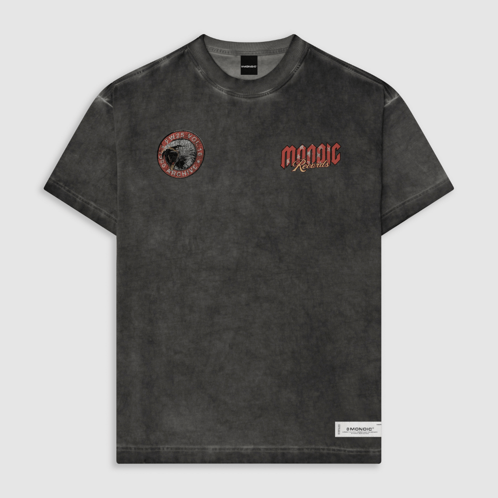 MONOIC RECORDS CAMISETA OVERSIZED MONOIC EAGLE GRIS DESGASTADO