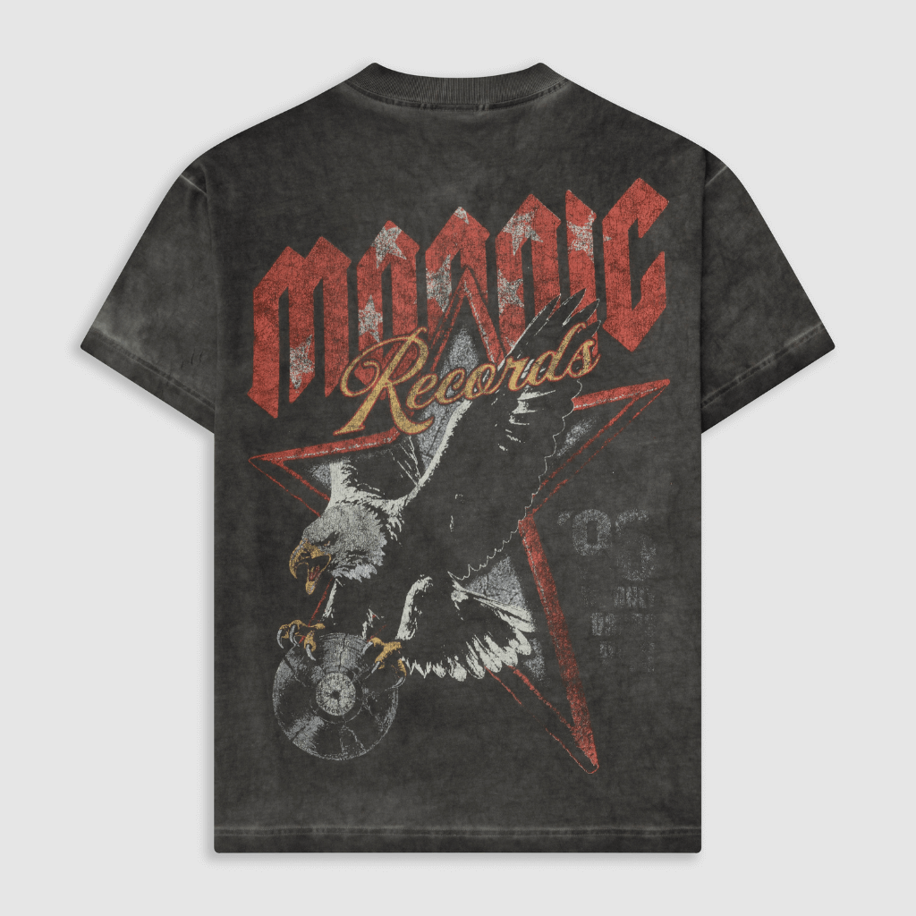MONOIC RECORDS CAMISETA OVERSIZED MONOIC EAGLE GRIS DESGASTADO