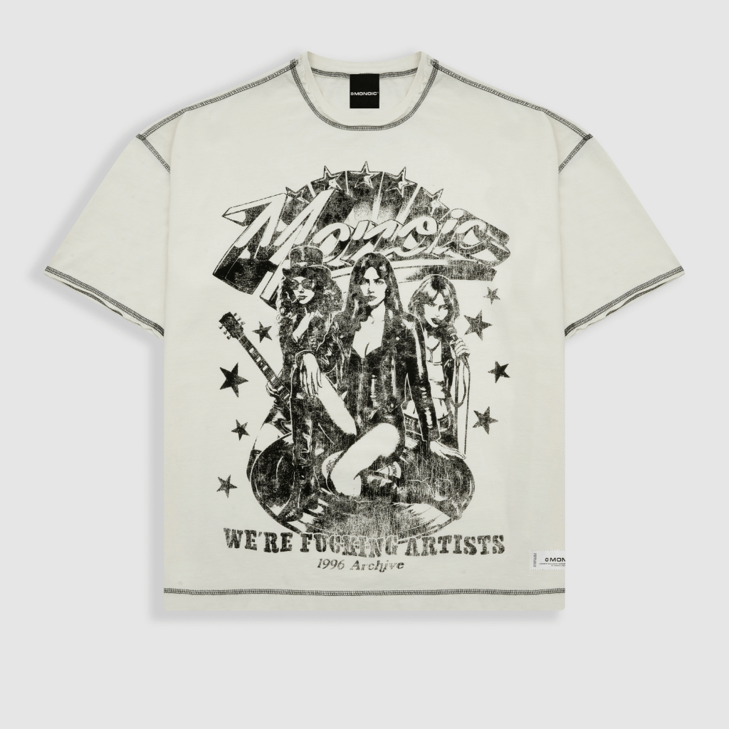MONOIC RECORDS CAMISETA BOXY FIT WE'RE FUCKING ARTISTS – Off White
